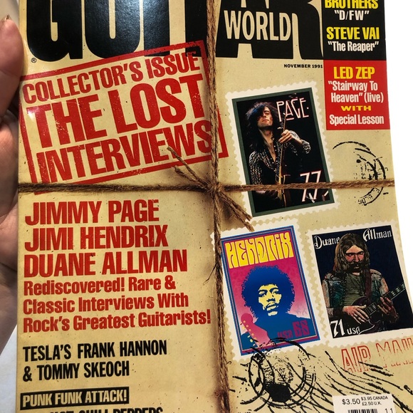 Vintage Early 90s Guitar World Mag Lot of 8 Tributes to Hendrix Stevie Ray - Picture 2 of 9